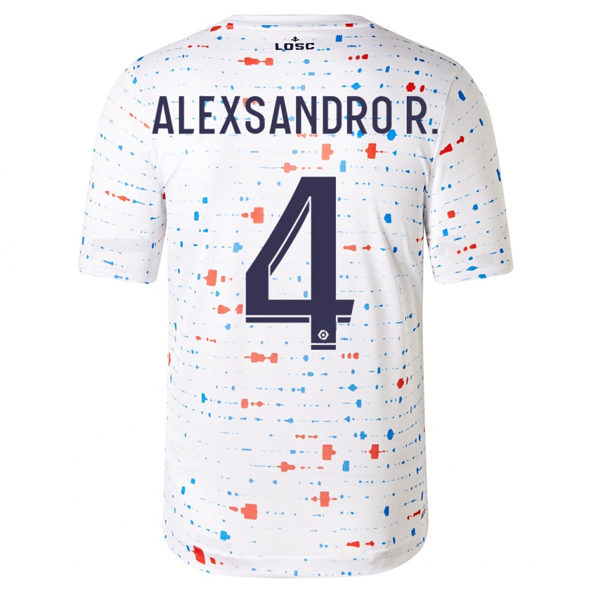 Niño Camiseta Alexsandro #4 Blanco 2ª Equipación 2023/24 La Camisa