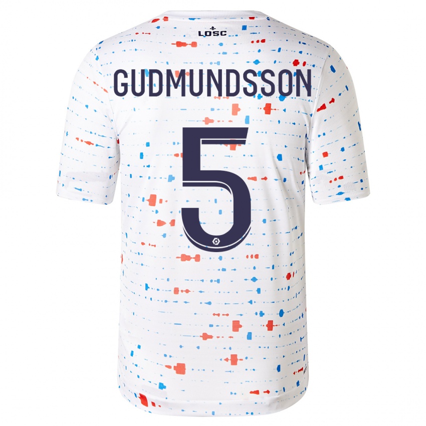 Niño Camiseta Gabriel Gudmundsson #5 Blanco 2ª Equipación 2023/24 La Camisa