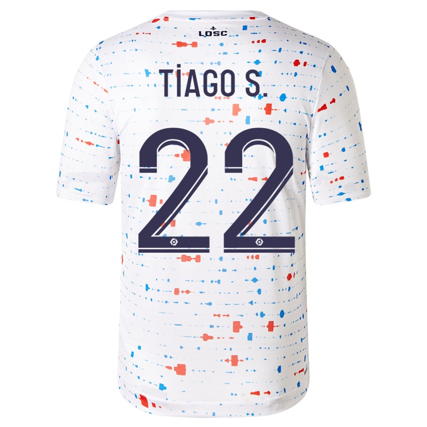 Niño Camiseta Tiago Santos #22 Blanco 2ª Equipación 2023/24 La Camisa