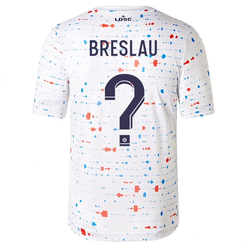 Niño Camiseta Jessy Breslau #0 Blanco 2ª Equipación 2023/24 La Camisa