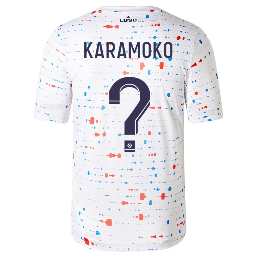 Niño Camiseta Ibrahim Karamoko #0 Blanco 2ª Equipación 2023/24 La Camisa