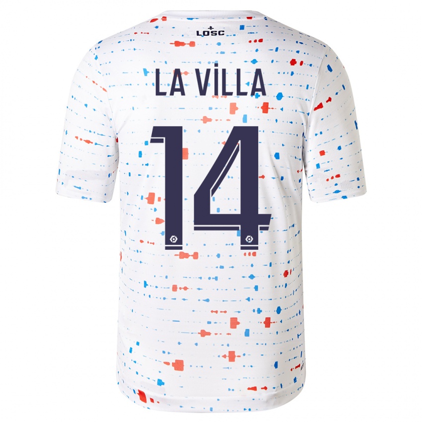 Niño Camiseta Caroline La Villa #14 Blanco 2ª Equipación 2023/24 La Camisa