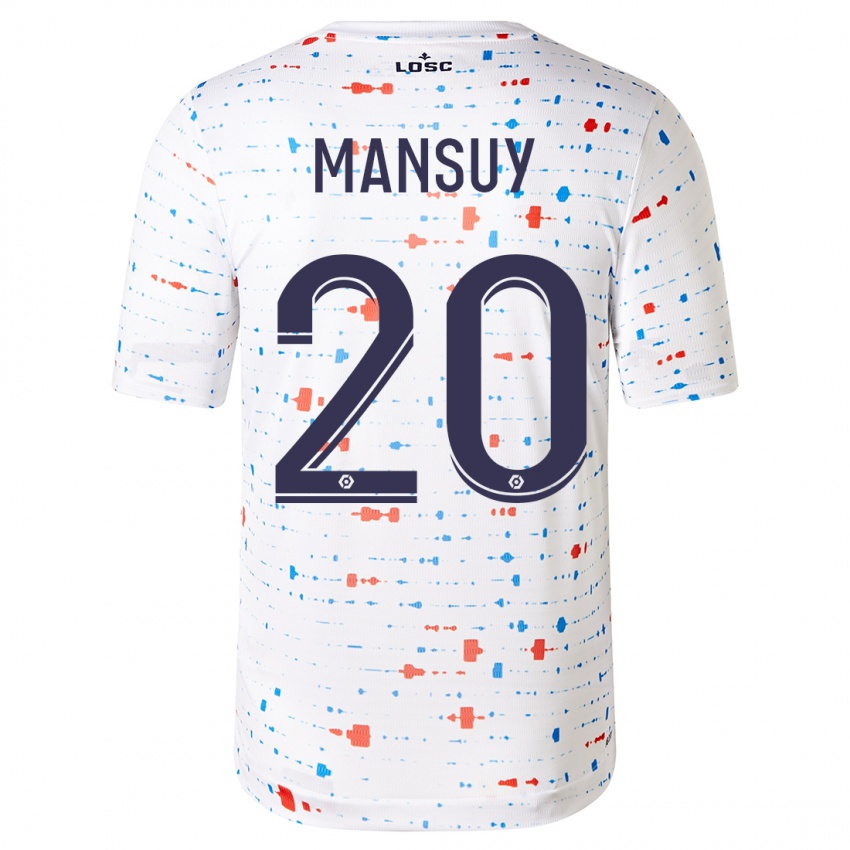 Niño Camiseta Heloise Mansuy #20 Blanco 2ª Equipación 2023/24 La Camisa