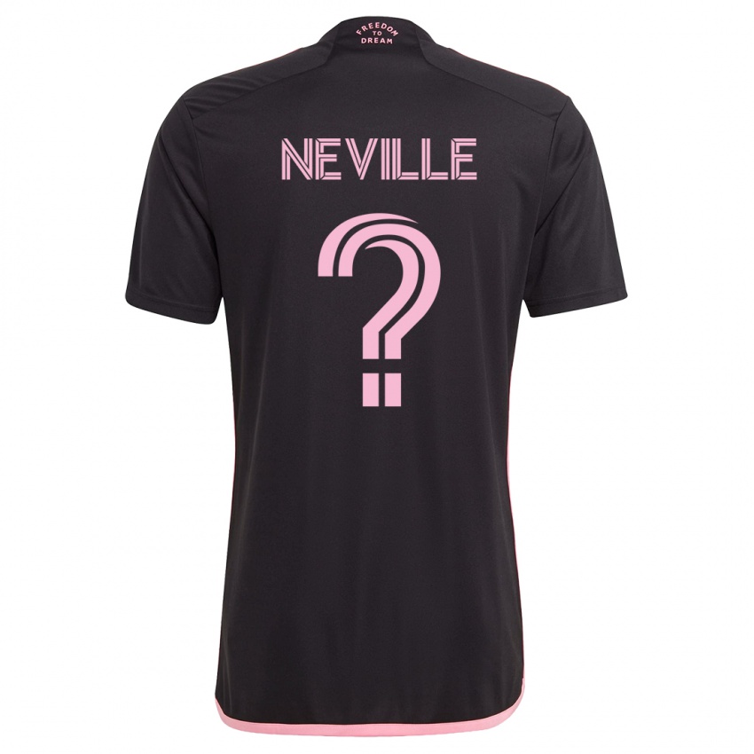 Niño Camiseta Harvey Neville #0 Negro 2ª Equipación 2023/24 La Camisa
