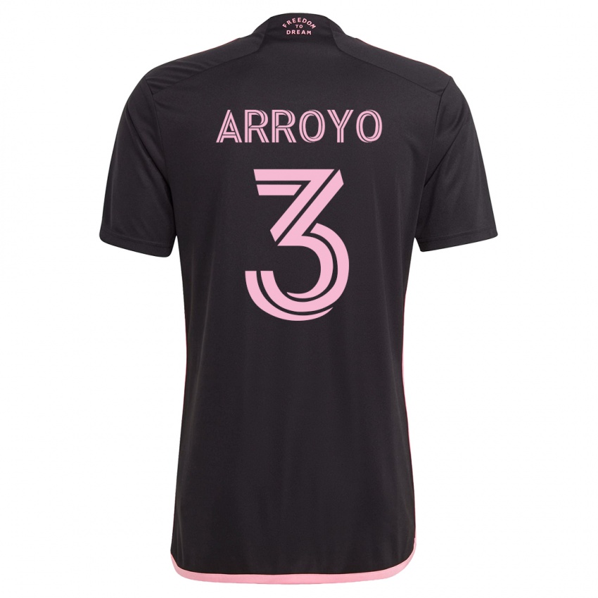 Niño Camiseta Dixon Arroyo #3 Negro 2ª Equipación 2023/24 La Camisa