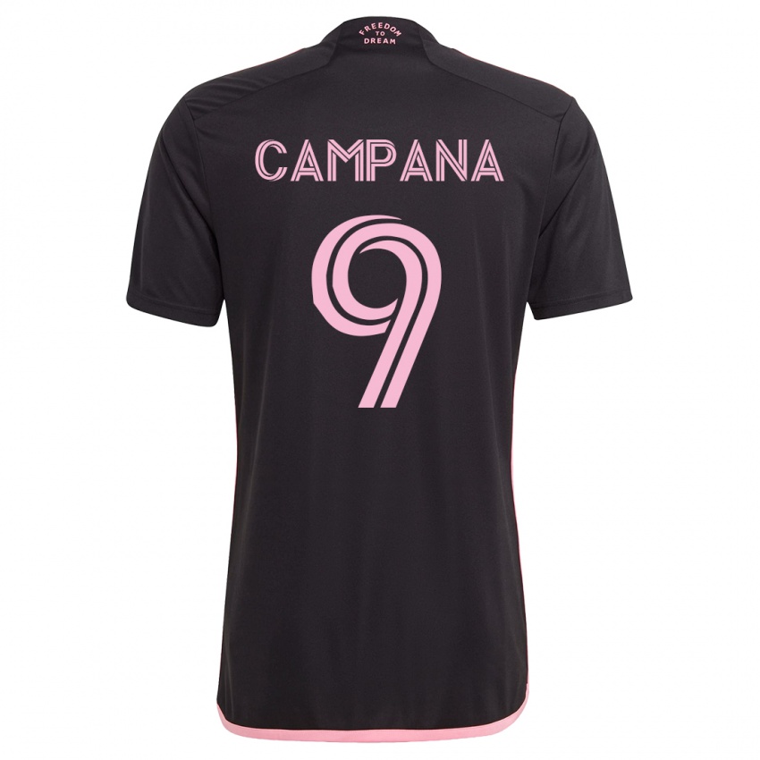 Niño Camiseta Leonardo Campana #9 Negro 2ª Equipación 2023/24 La Camisa