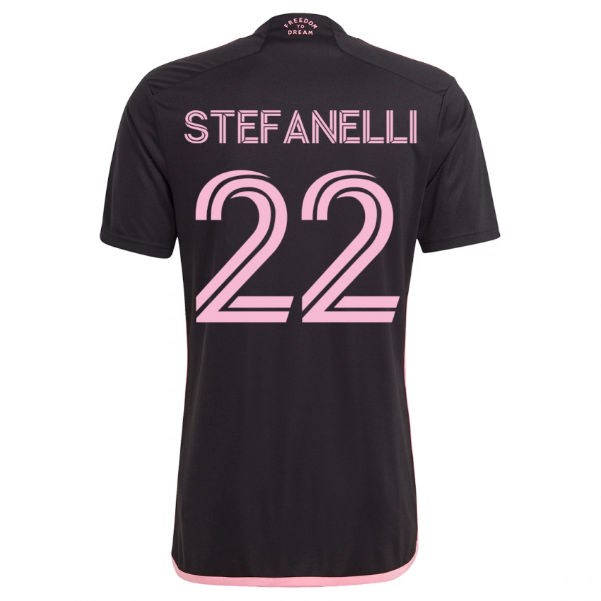 Niño Camiseta Nicolás Stefanelli #22 Negro 2ª Equipación 2023/24 La Camisa