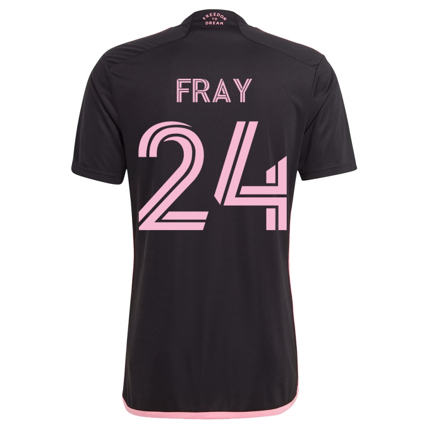 Niño Camiseta Ian Fray #24 Negro 2ª Equipación 2023/24 La Camisa