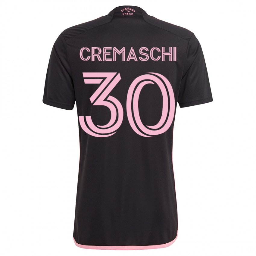 Niño Camiseta Benja Cremaschi #30 Negro 2ª Equipación 2023/24 La Camisa