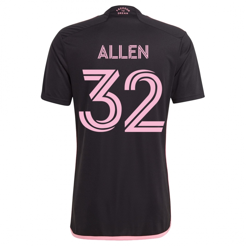 Niño Camiseta Noah Allen #32 Negro 2ª Equipación 2023/24 La Camisa