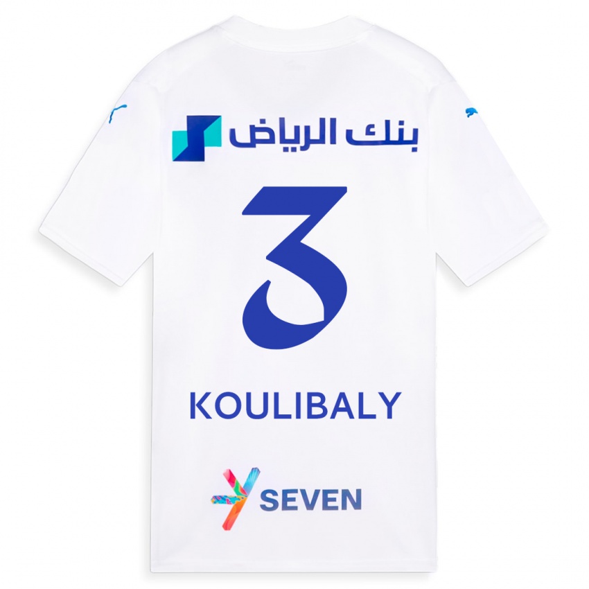 Niño Camiseta Kalidou Koulibaly #3 Blanco 2ª Equipación 2023/24 La Camisa