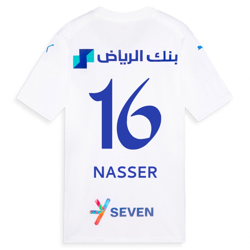 Niño Camiseta Nasser Al-Dawsari #16 Blanco 2ª Equipación 2023/24 La Camisa