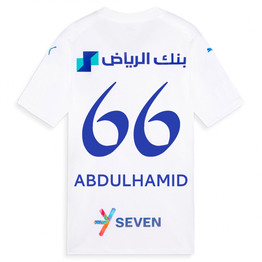Niño Camiseta Saud Abdulhamid #66 Blanco 2ª Equipación 2023/24 La Camisa