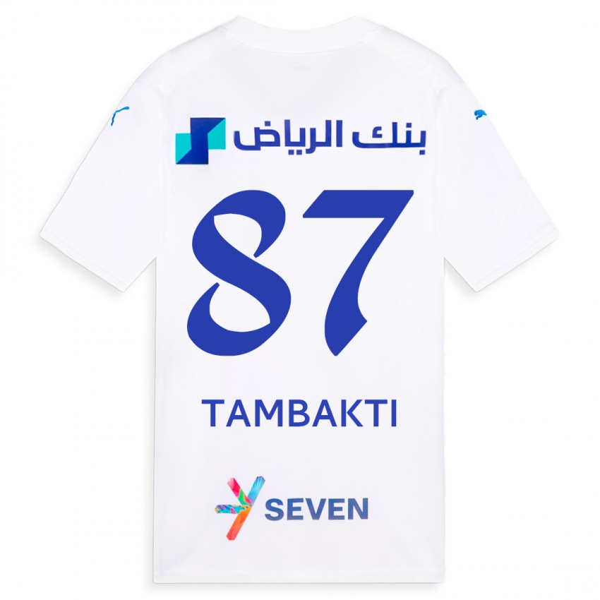 Niño Camiseta Hassan Tambakti #87 Blanco 2ª Equipación 2023/24 La Camisa