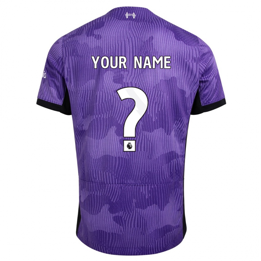 Niño Camiseta Su Nombre #0 Púrpura Equipación Tercera 2023/24 La Camisa