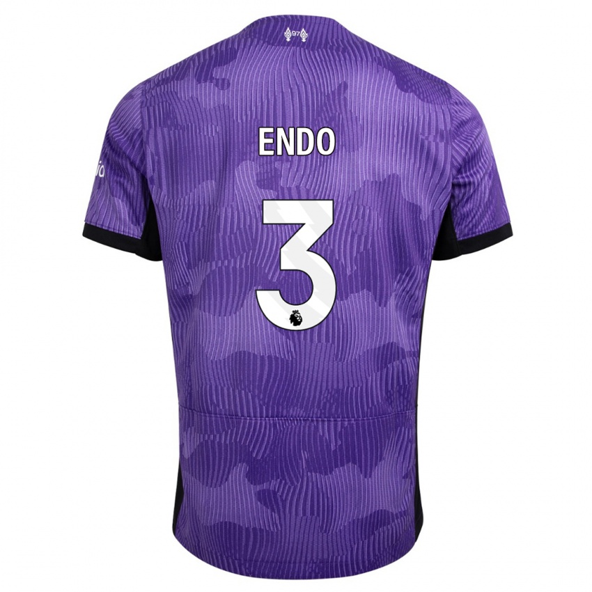 Niño Camiseta Wataru Endo #3 Púrpura Equipación Tercera 2023/24 La Camisa