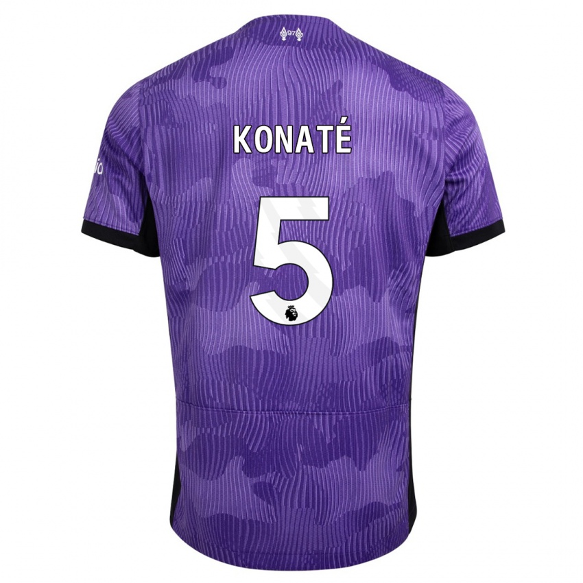 Niño Camiseta Ibrahima Konate #5 Púrpura Equipación Tercera 2023/24 La Camisa