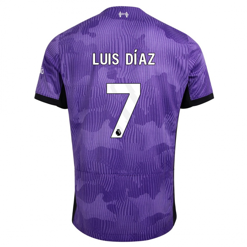 Niño Camiseta Luis Diaz #7 Púrpura Equipación Tercera 2023/24 La Camisa