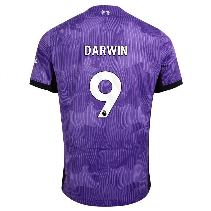 Niño Camiseta Darwin Nunez #9 Púrpura Equipación Tercera 2023/24 La Camisa