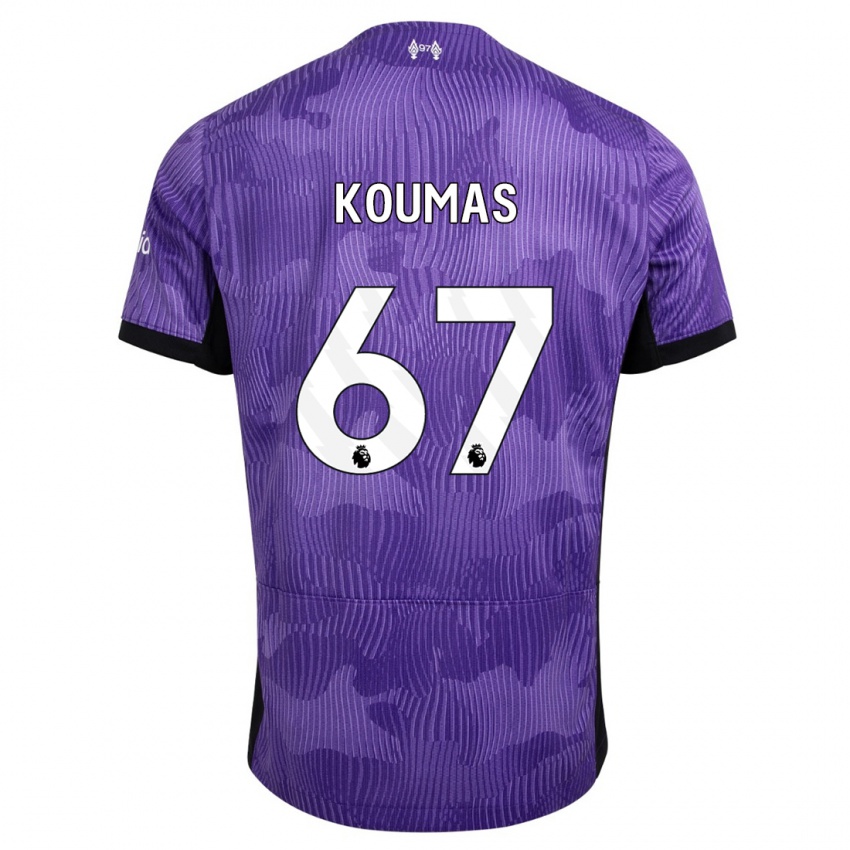 Niño Camiseta Lewis Koumas #67 Púrpura Equipación Tercera 2023/24 La Camisa