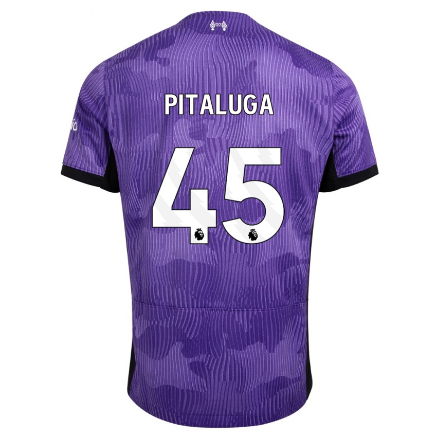 Niño Camiseta Marcelo Pitaluga #45 Púrpura Equipación Tercera 2023/24 La Camisa