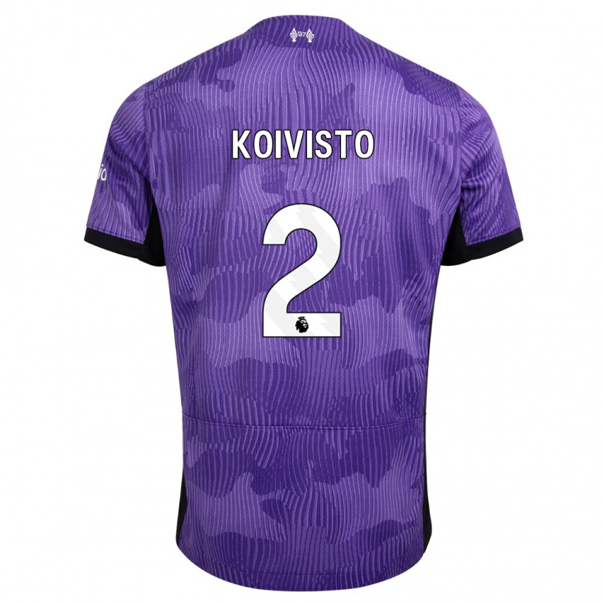 Niño Camiseta Emma Koivisto #2 Púrpura Equipación Tercera 2023/24 La Camisa