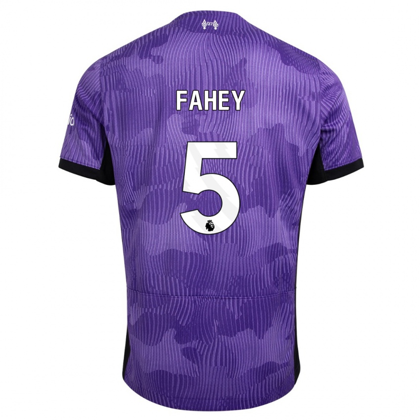 Niño Camiseta Niamh Fahey #5 Púrpura Equipación Tercera 2023/24 La Camisa
