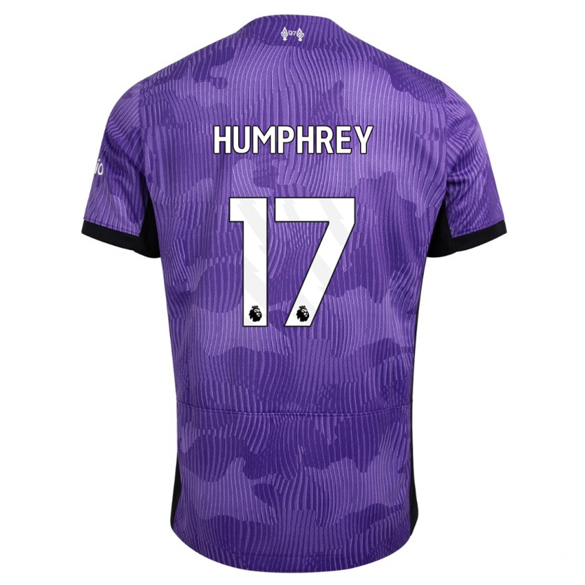 Niño Camiseta Carla Humphrey #17 Púrpura Equipación Tercera 2023/24 La Camisa