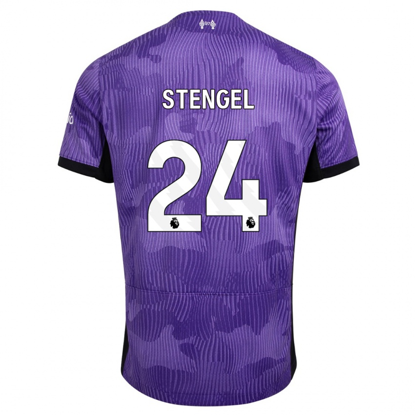 Niño Camiseta Katie Stengel #24 Púrpura Equipación Tercera 2023/24 La Camisa