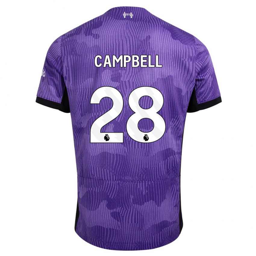 Niño Camiseta Megan Campbell #28 Púrpura Equipación Tercera 2023/24 La Camisa