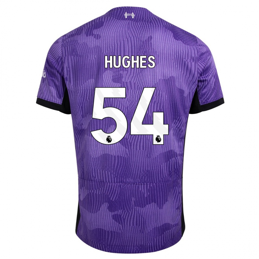 Niño Camiseta Liam Hughes #54 Púrpura Equipación Tercera 2023/24 La Camisa