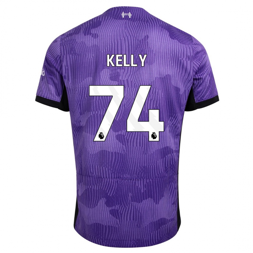 Niño Camiseta Oscar Kelly #74 Púrpura Equipación Tercera 2023/24 La Camisa