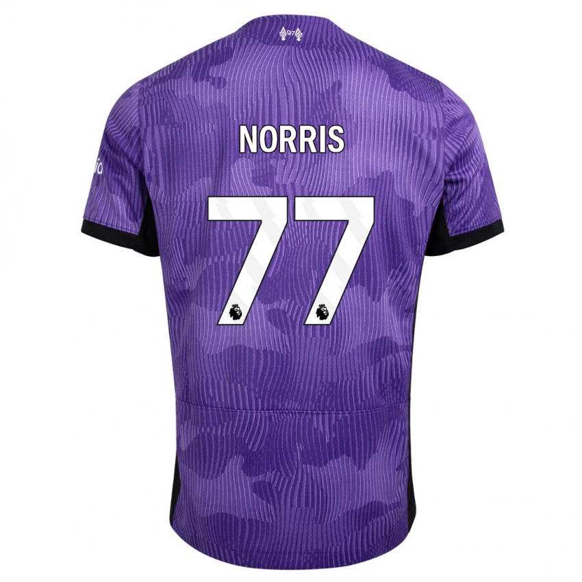 Niño Camiseta James Norris #77 Púrpura Equipación Tercera 2023/24 La Camisa