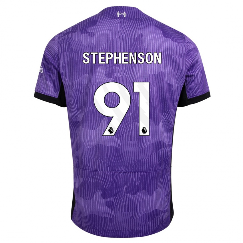 Niño Camiseta Luca Stephenson #91 Púrpura Equipación Tercera 2023/24 La Camisa
