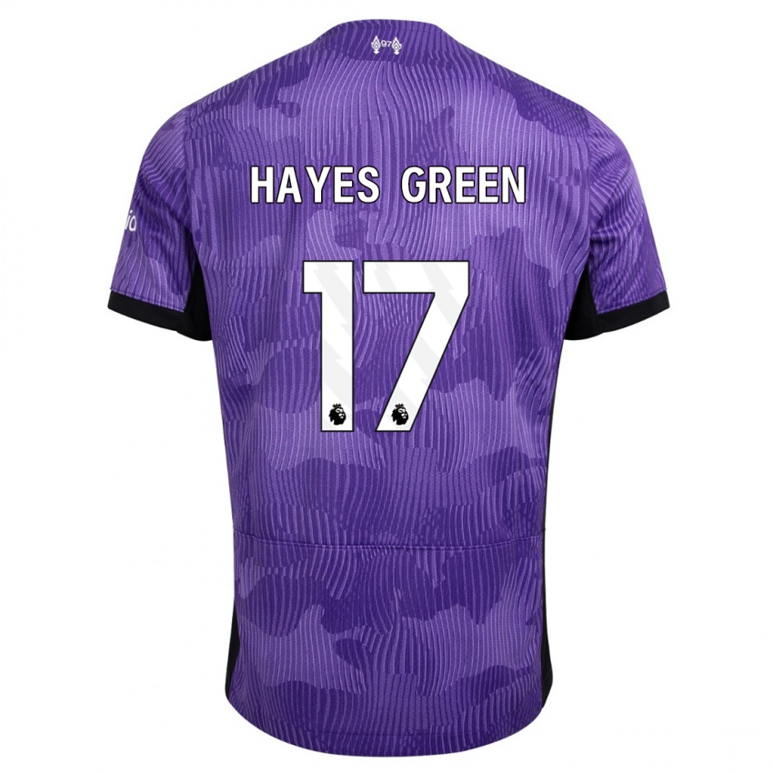 Niño Camiseta Charlie Hayes-Green #17 Púrpura Equipación Tercera 2023/24 La Camisa