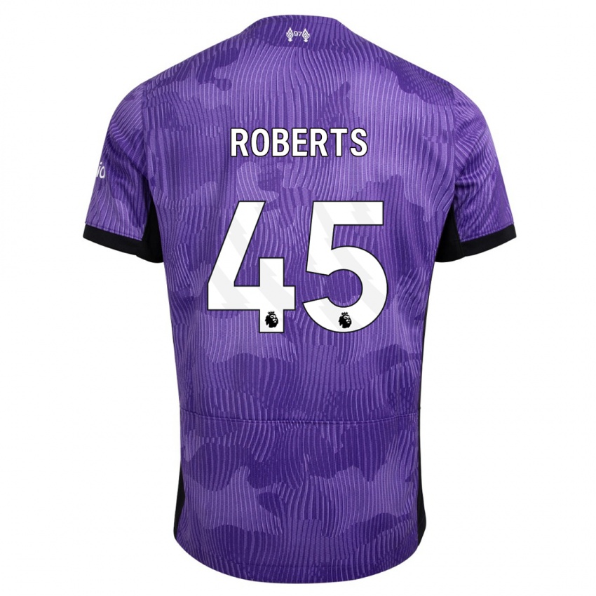 Niño Camiseta Iwan Roberts #45 Púrpura Equipación Tercera 2023/24 La Camisa