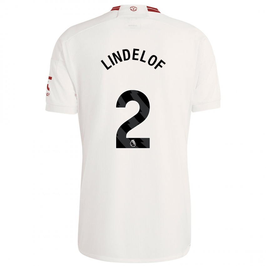 Niño Camiseta Victor Lindelof #2 Blanco Equipación Tercera 2023/24 La Camisa