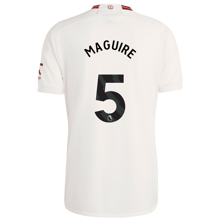 Niño Camiseta Harry Maguire #5 Blanco Equipación Tercera 2023/24 La Camisa