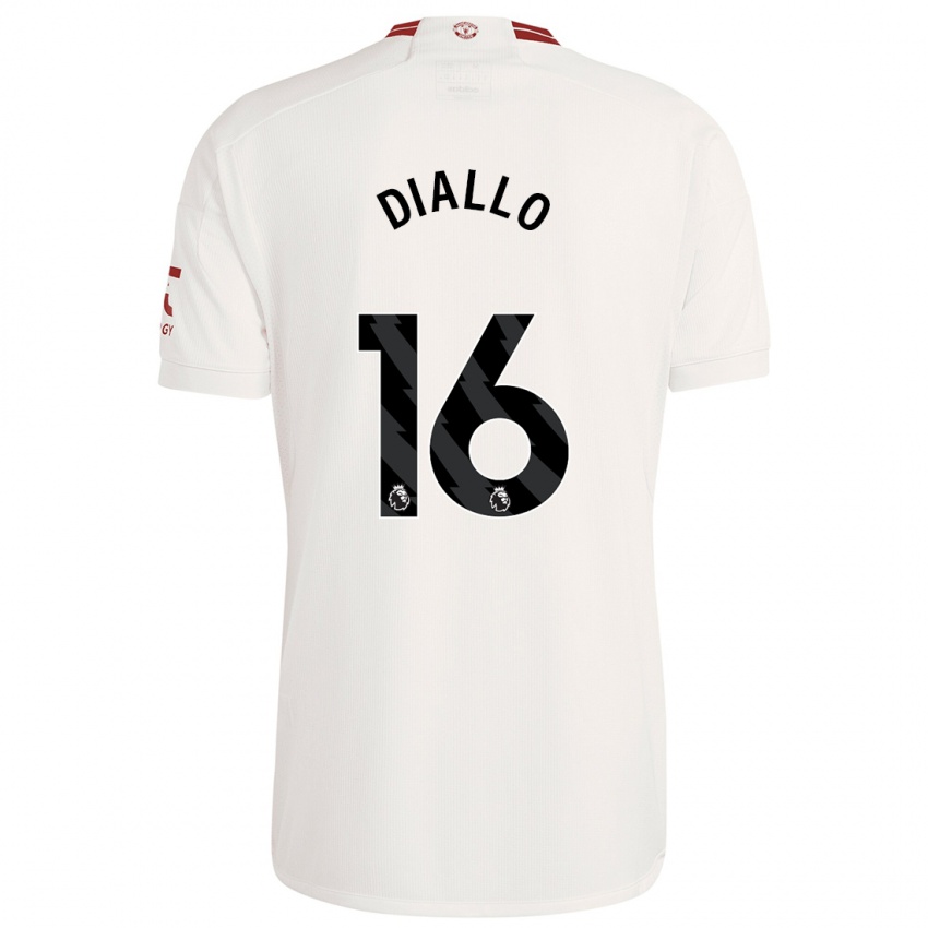 Niño Camiseta Amad Diallo #16 Blanco Equipación Tercera 2023/24 La Camisa