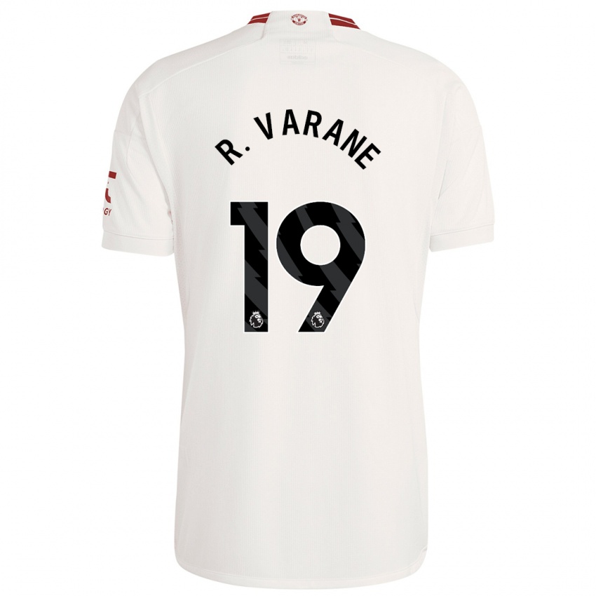 Niño Camiseta Raphael Varane #19 Blanco Equipación Tercera 2023/24 La Camisa