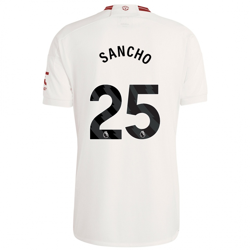 Niño Camiseta Jadon Sancho #25 Blanco Equipación Tercera 2023/24 La Camisa