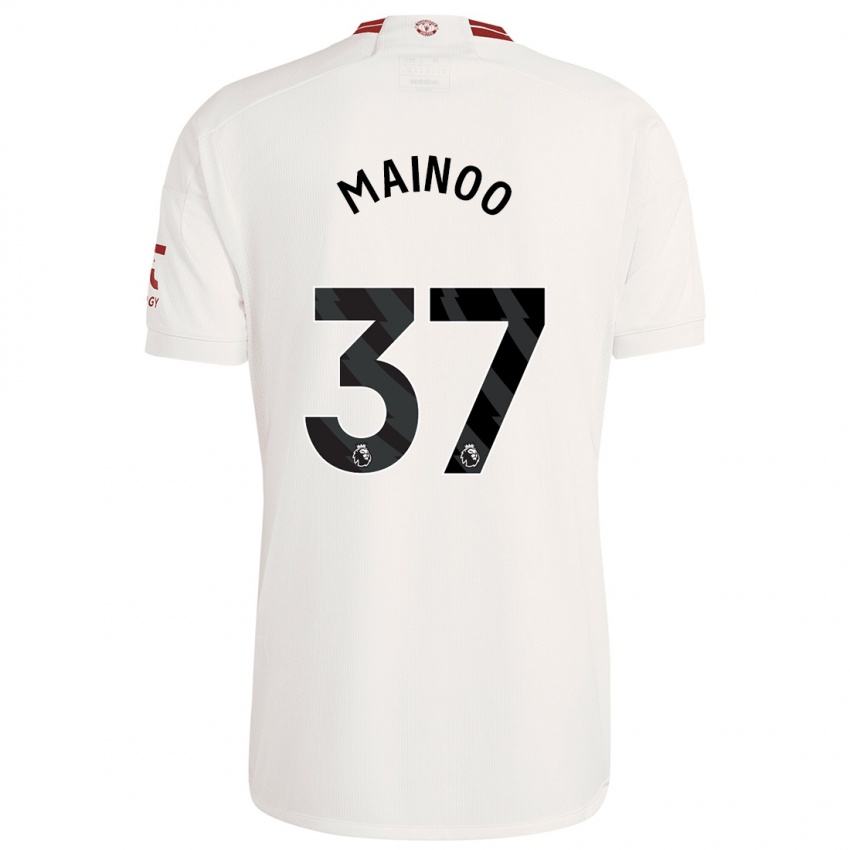 Niño Camiseta Kobbie Mainoo #37 Blanco Equipación Tercera 2023/24 La Camisa