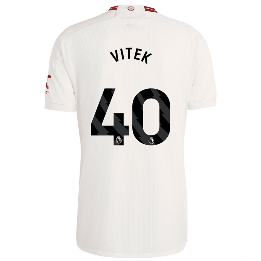 Niño Camiseta Radek Vitek #40 Blanco Equipación Tercera 2023/24 La Camisa