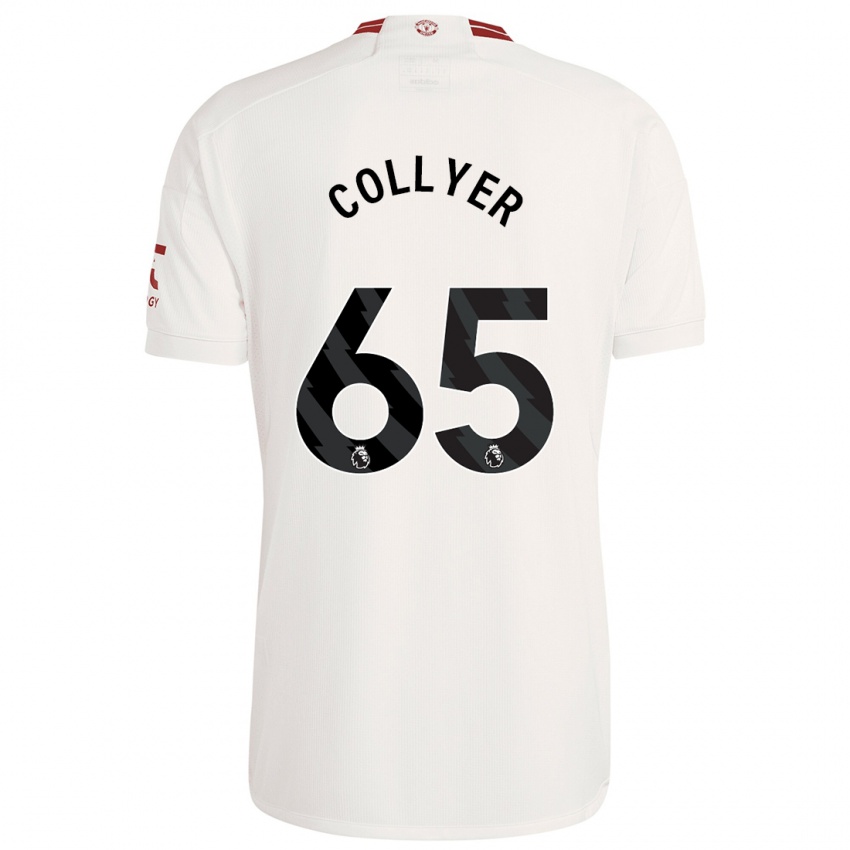 Niño Camiseta Toby Collyer #65 Blanco Equipación Tercera 2023/24 La Camisa