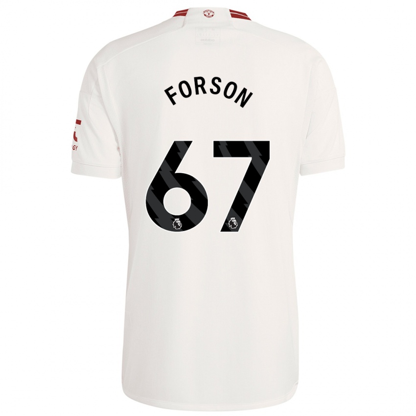 Niño Camiseta Omari Forson #67 Blanco Equipación Tercera 2023/24 La Camisa