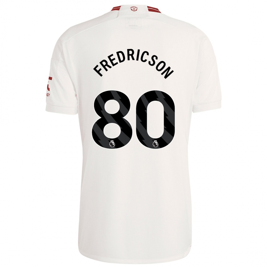 Niño Camiseta Tyler Fredricson #80 Blanco Equipación Tercera 2023/24 La Camisa