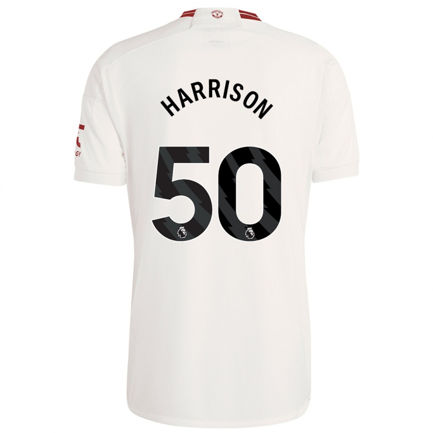 Niño Camiseta Elyh Harrison #50 Blanco Equipación Tercera 2023/24 La Camisa