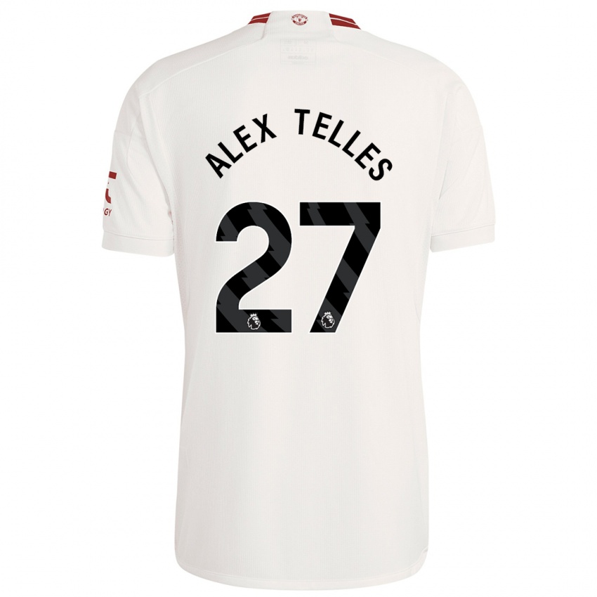 Niño Camiseta Alex Nicolao Telles #27 Blanco Equipación Tercera 2023/24 La Camisa