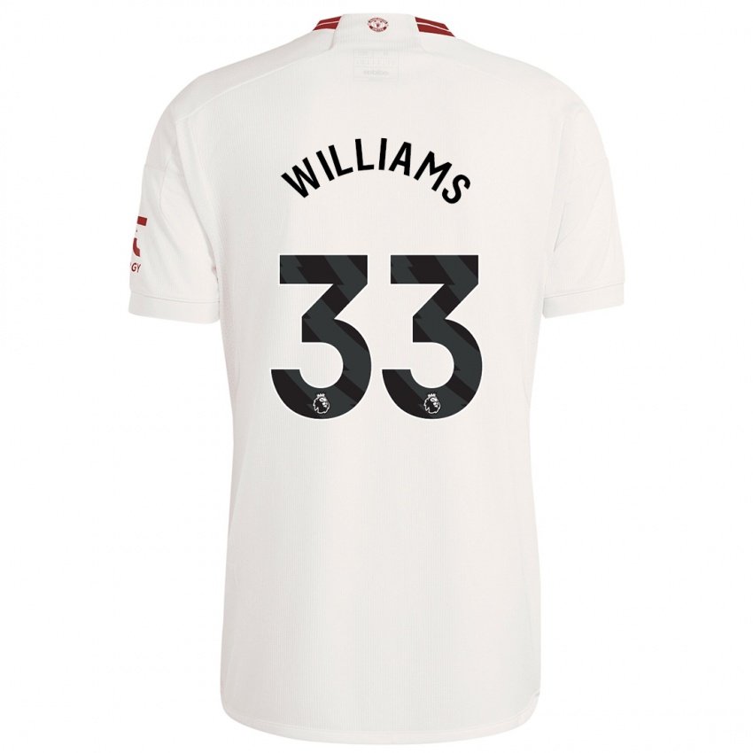 Niño Camiseta Brandon Williams #33 Blanco Equipación Tercera 2023/24 La Camisa