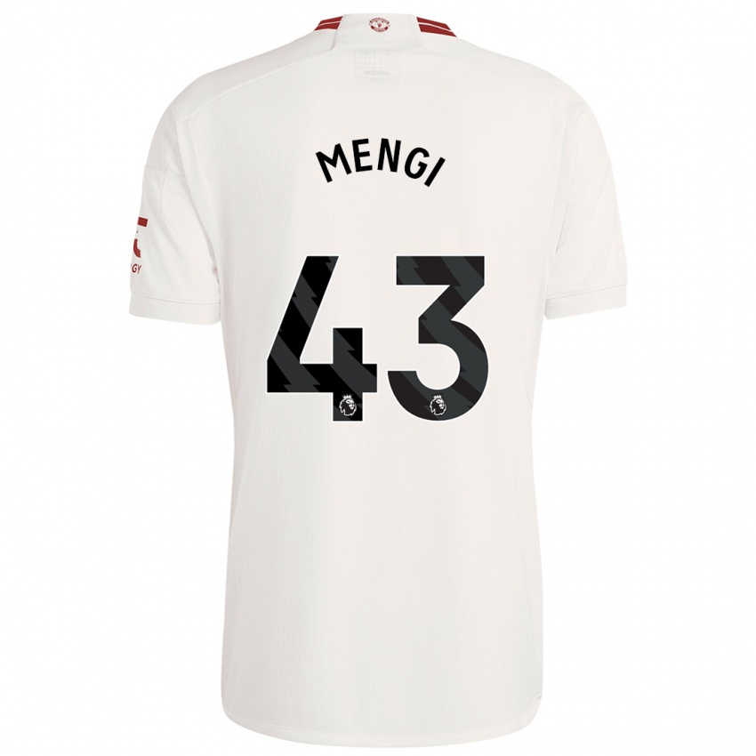 Niño Camiseta Teden Mengi #43 Blanco Equipación Tercera 2023/24 La Camisa